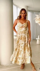 Valentina Linen Midi Dress