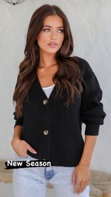 Hannah Cropped Knit Cardigan