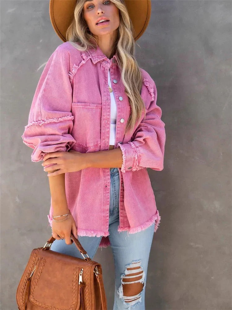 Trixie Denim Shirt Jacket – My Inspiredstyle - Main Image