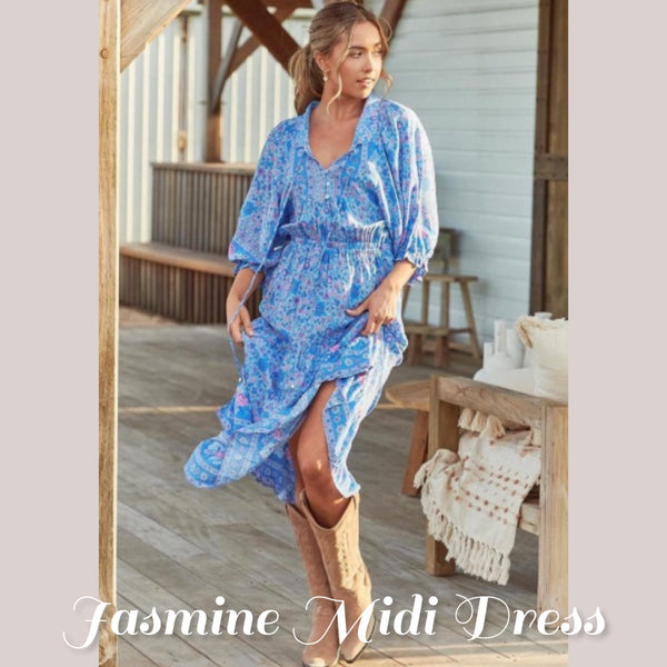 Jasmine Midi Dress  / Kai Print / By Jaase