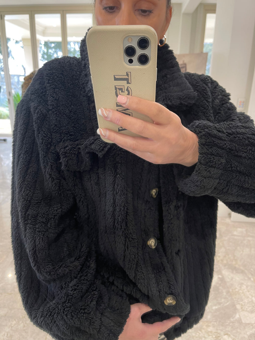 Fur jacket teddy sales