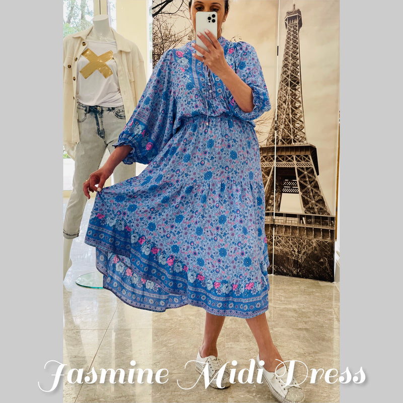 Jasmine Midi Dress  / Kai Print / By Jaase