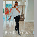 Riley PU Jogger