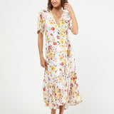 Olivia Linen Wrap Dress