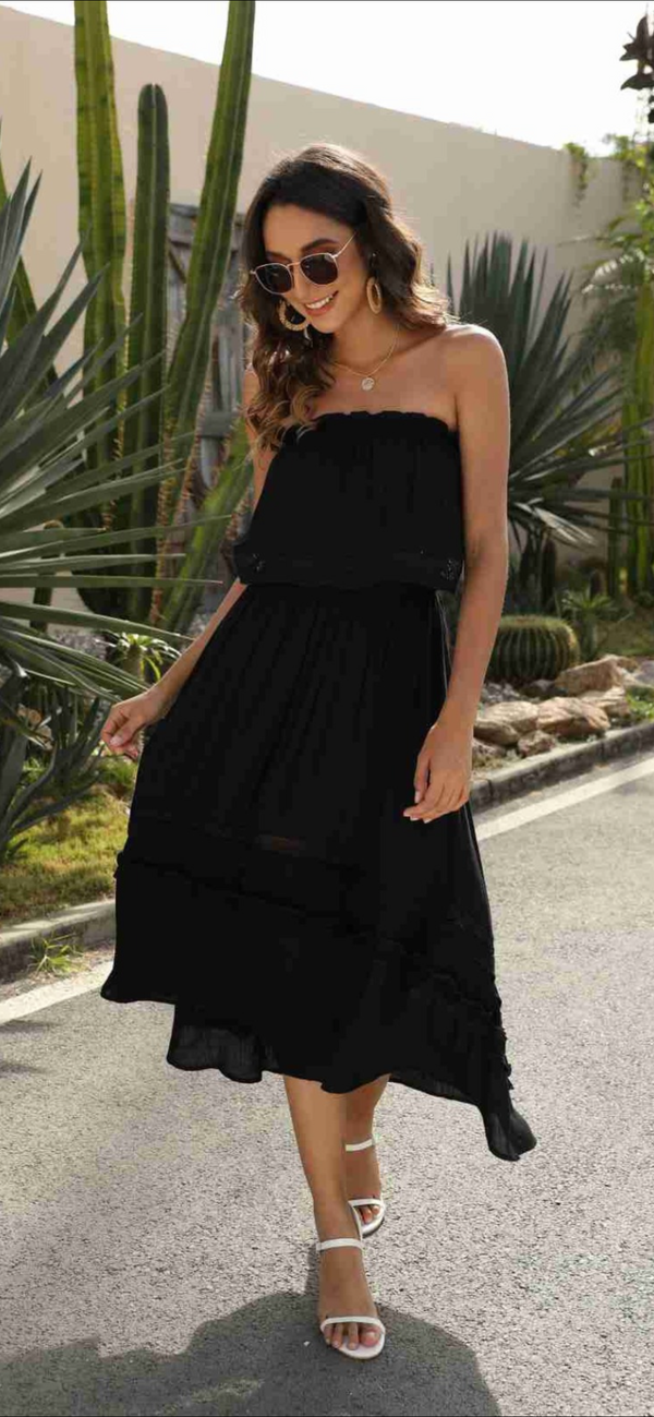 Moonlight Strapless Midi Dress